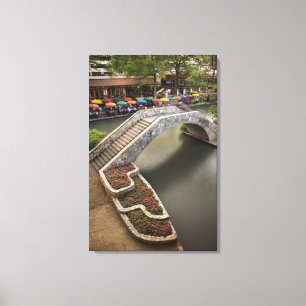 Lienzo Cafetería al aire libre a lo largo de River Walk y