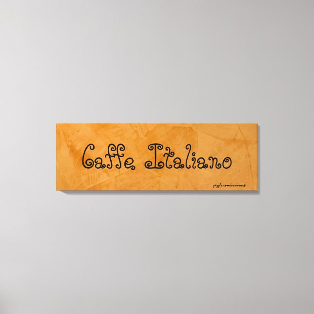 Lienzo Caffe Italiano Naranja Toscana Pintura (Anverso)