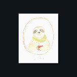 Lienzo Caffeinated Cutie | Esbozo<br><div class="desc">Esta huella de acuarela presenta un divertido sorbo de café | Por Junio Erica Vess</div>