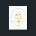 Lienzo Caffeinated Cutie | Esbozo<br><div class="desc">Esta huella de acuarela presenta un divertido sorbo de café | Por Junio Erica Vess</div>