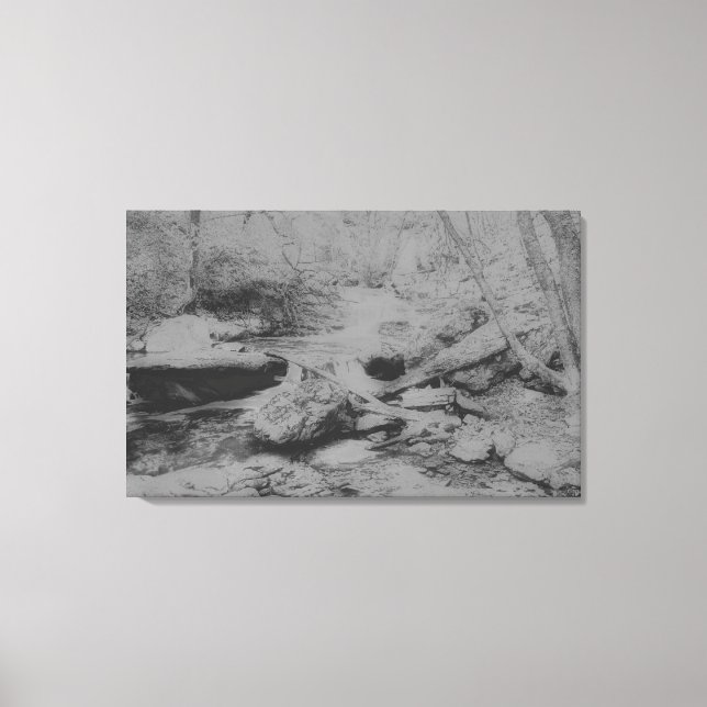 Lienzo Caída de agua inquietante (Anverso)