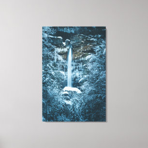 Lienzo Caída de agua mágica Peričnik en Mojstrana, Eslove