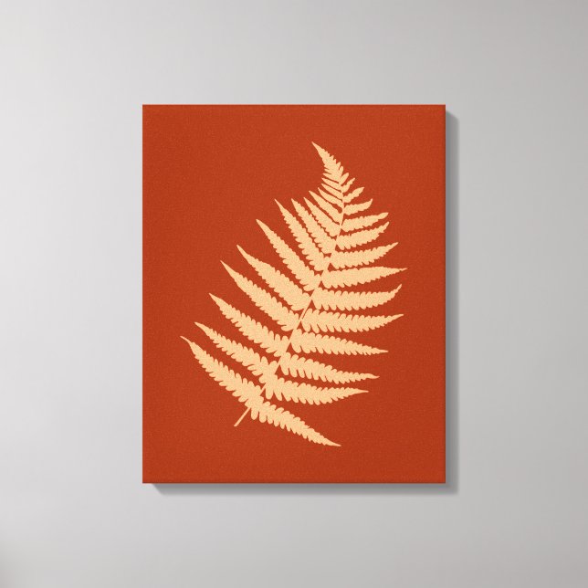 Lienzo Caída Otoño Fern Leaves (Anverso)