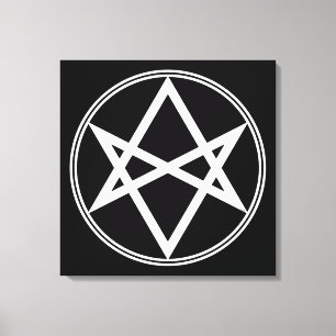 Lienzo Caída Unicursal Hexagram White
