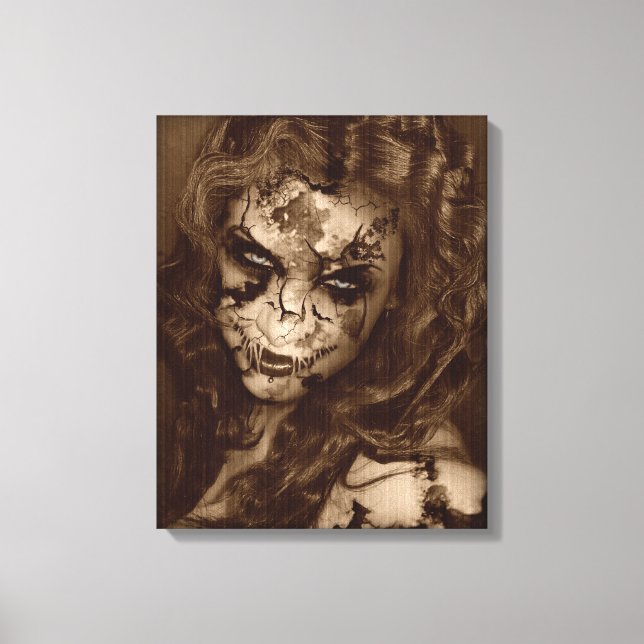 Lienzo Caída y bella decadencia (Anverso)