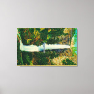 Lienzo Caídas de Multnomah y puente 2 del pie de Benson