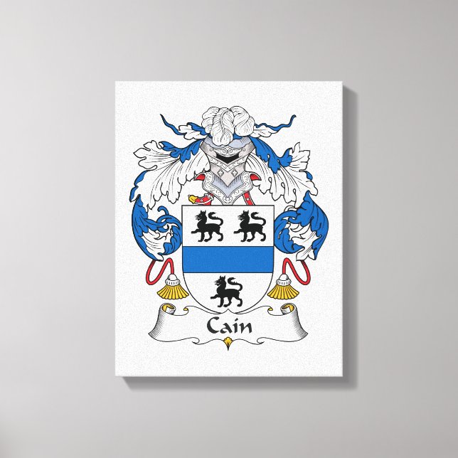 Lienzo Cain Family Crest (Anverso)