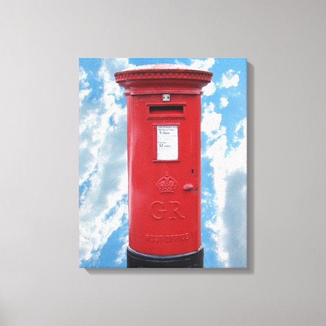 Lienzo Caja británica roja del poste (Anverso)
