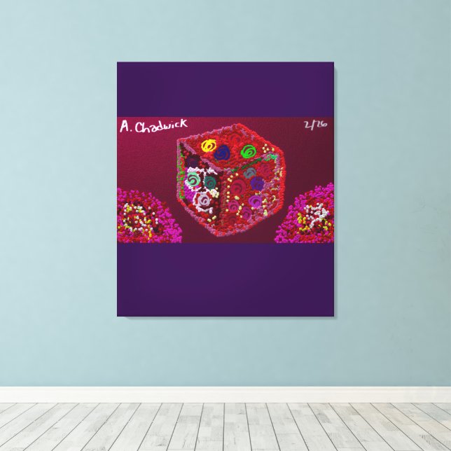 Lienzo Caja de dieciséis rosas (Insitu (piso de madera))