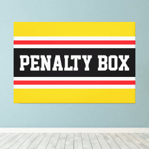 Lienzo CAJA DE PENALTI Bright Amarillo Rojo Negro Blanco
