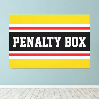 Lienzo CAJA DE PENALTI Bright Amarillo Rojo Negro Blanco