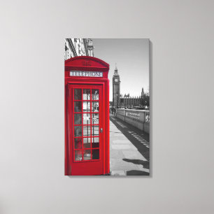 Lienzo Caja del teléfono rojo Big Ben