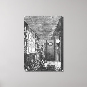 Lienzo Cajas fuertes en el banco de Francia en París,