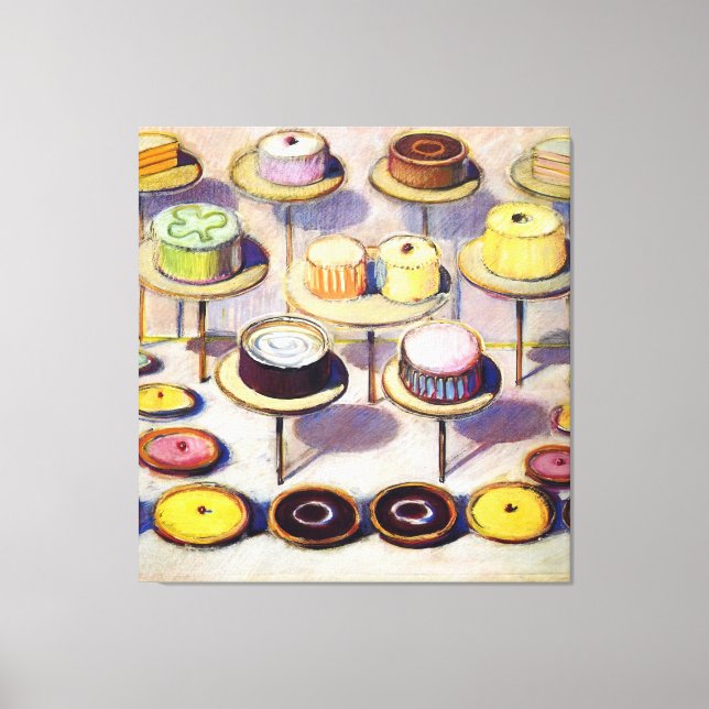 Lienzo Cakes - Wayne Thiebaud (Anverso)