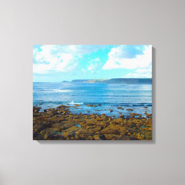 Lienzo Cala Sennen cornwall oeste (Anverso)