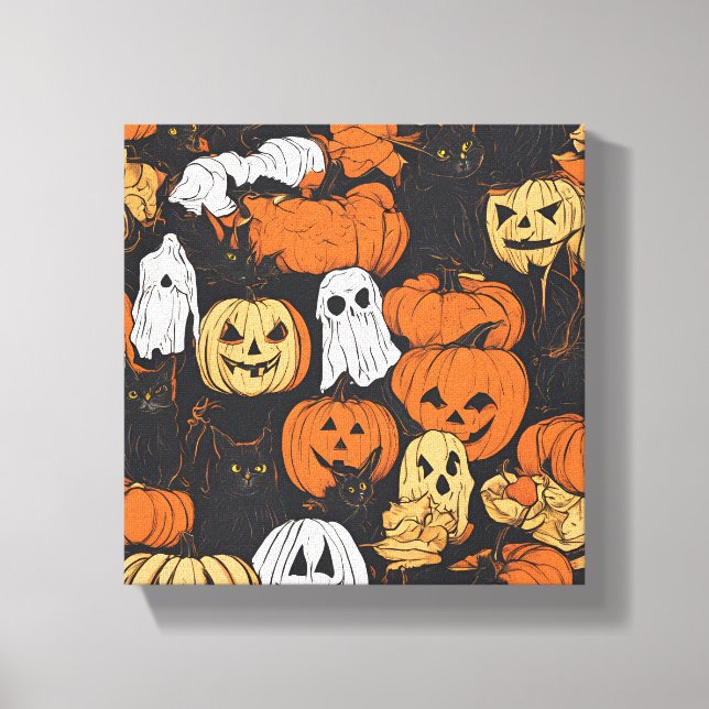Lienzo Calabaza de Halloween (Anverso)