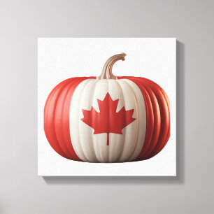 Lienzo Calabaza de hoja de arce de bandera canadiense Acc
