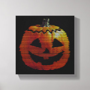 Lienzo Calabaza Glitchy TV