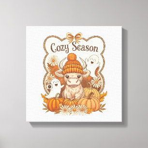 Lienzo Calabaza-Vaca de Terralto Fantasma Halloween