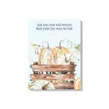 Calabazas de caída de color de agua con verso de l