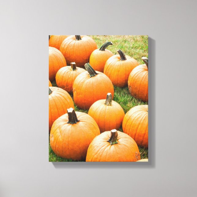 Lienzo Calabazas en venta en un mercado de agricultores (Anverso)