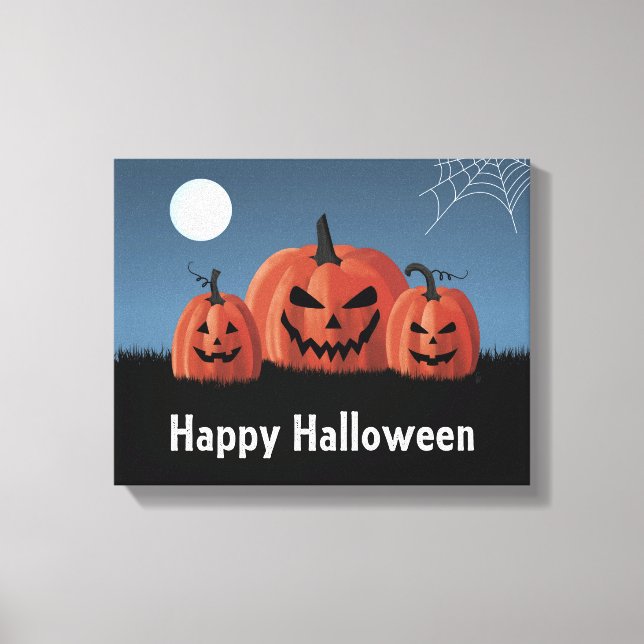 Lienzo Calabazas Halloween (Anverso)