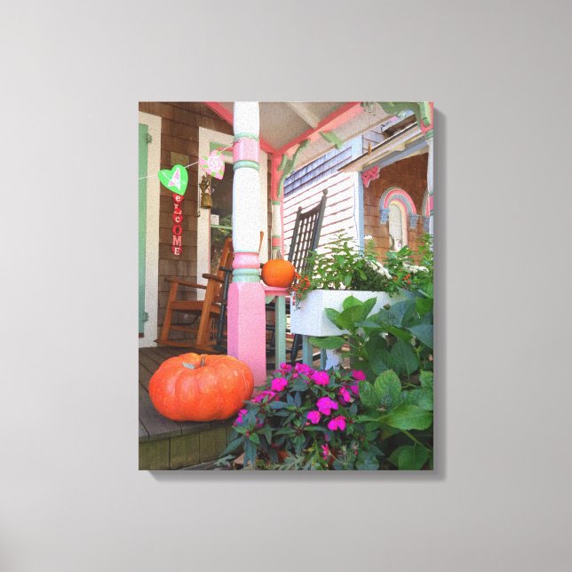 Lienzo Calabazas y corazones - Viñedo de Martha (Anverso)