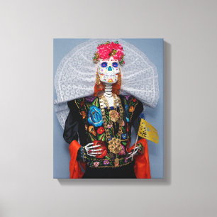 Lienzo Calavera Catrina Tehuana
