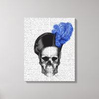 Calavera con Gorra azul