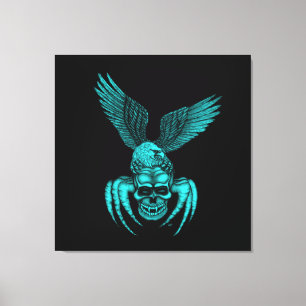 Lienzo Calavera de araña con águila