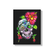 CALAVERA DE AZÚCAR Y FLOR