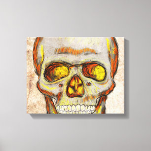 Lienzo Calavera dibujada a mano