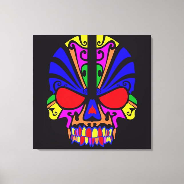 Lienzo Calavera en color (Anverso)