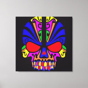 Lienzo Calavera en color