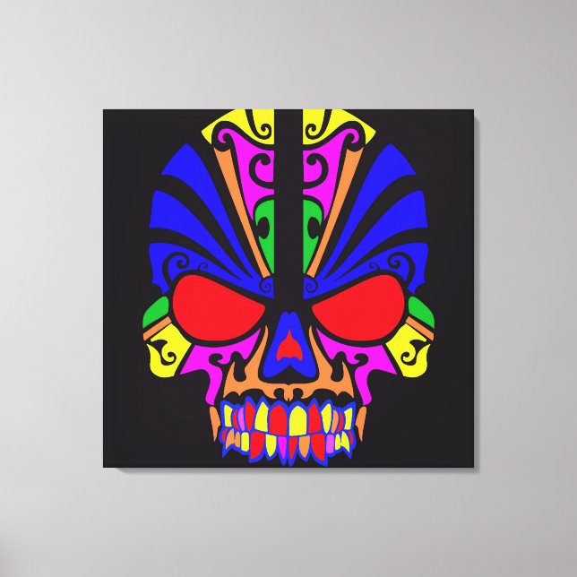 Lienzo Calavera en color (Anverso)