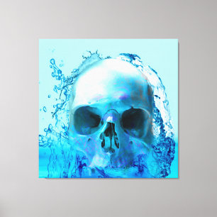 Lienzo Calavera en el agua
