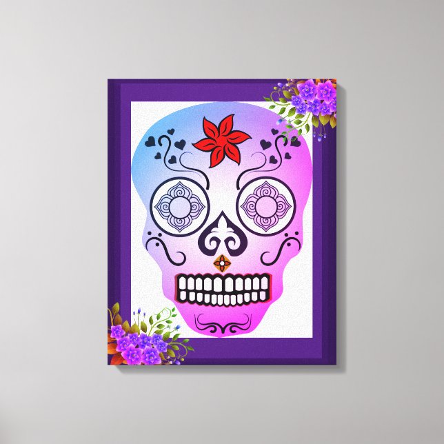Lienzo Calavera estilizada (Anverso)