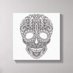 Lienzo Calavera Humana Inspirada 6