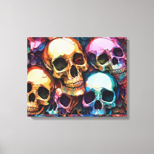 Lienzo Calaveras Funky