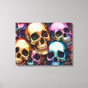 Lienzo Calaveras Funky