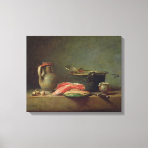 Lienzo Caldera de cobre con una jarra