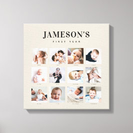 Lienzo Calendario de fotos conmemorativas del primer año 