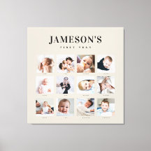 Calendario de fotos de Keepsake para el primer año