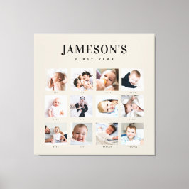 Lienzo Calendario de fotos de Keepsake para el primer año