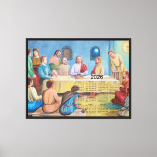 Lienzo Calendario de La Última Cena 2026