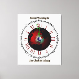 Lienzo Calentamiento Global - El tiempo se está acabando