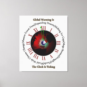 Lienzo Calentamiento Global - El tiempo se está acabando 