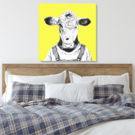 Lienzo Calf en Dungar (amarillo retro)