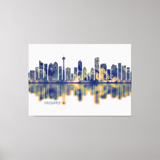 Lienzo Calgary Skyline (Anverso)