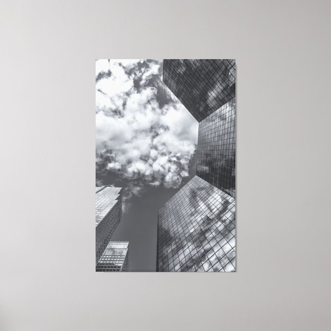 Lienzo Calgary Skyline bw (Anverso)